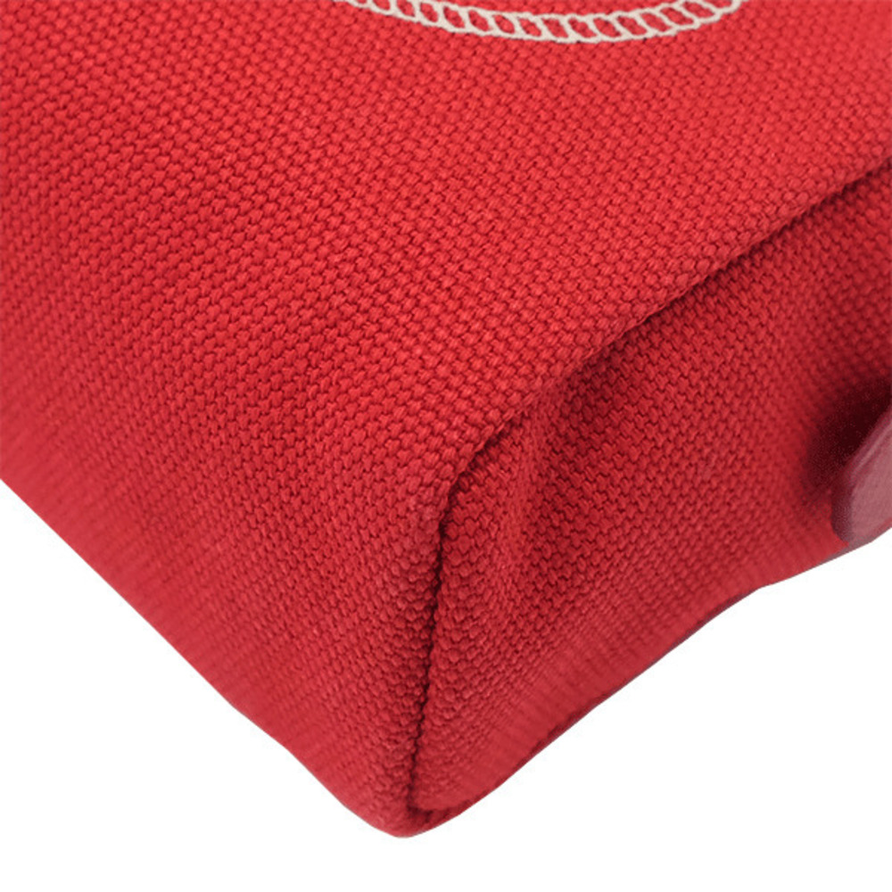 Prada Wallet Red Denim Canvas Makeup Accessory Canapa - Picture 7 of 8